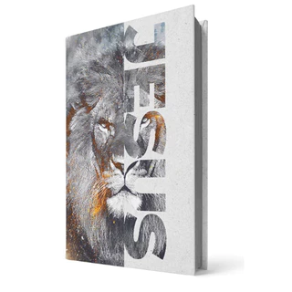 Biblia Sagrada | Super Premium | NVI | Slim | Leão Jesus Com Borda Colorida
