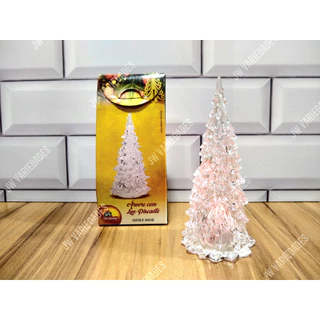 Mini Árvore Natal Em Acrílico Luzes Led Pequena