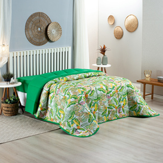 Edredom Dupla Face Com Viés Estampado Várias Cores Queen, Padrão, King Algodão 100% Algodão Promoção