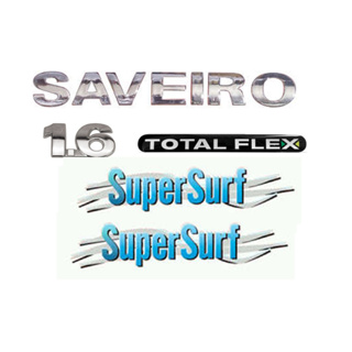 Kit Adesivos Saveiro Super Surf 2003/2008 + Emblema Total Flex