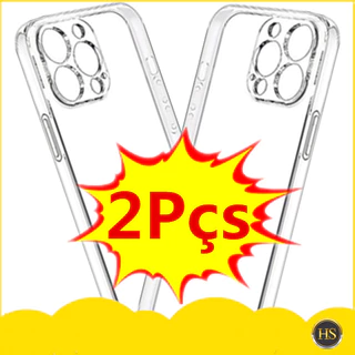 KIT Com 2 Capa Transparente Para Samsung Galaxy Linha S - S8 Plus S9 S10 S10E Lite S20 FE Ultra S21 S22 S23