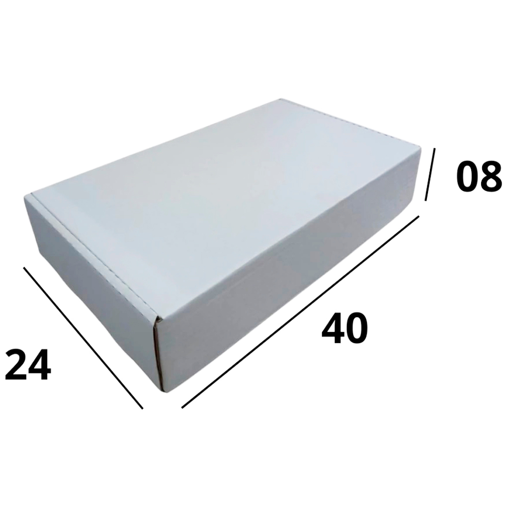 5 Caixas de Papelão Branca 40 x 24 x 08 Mudança Correios Sedex Pac E-commerce Organização Transportadoras