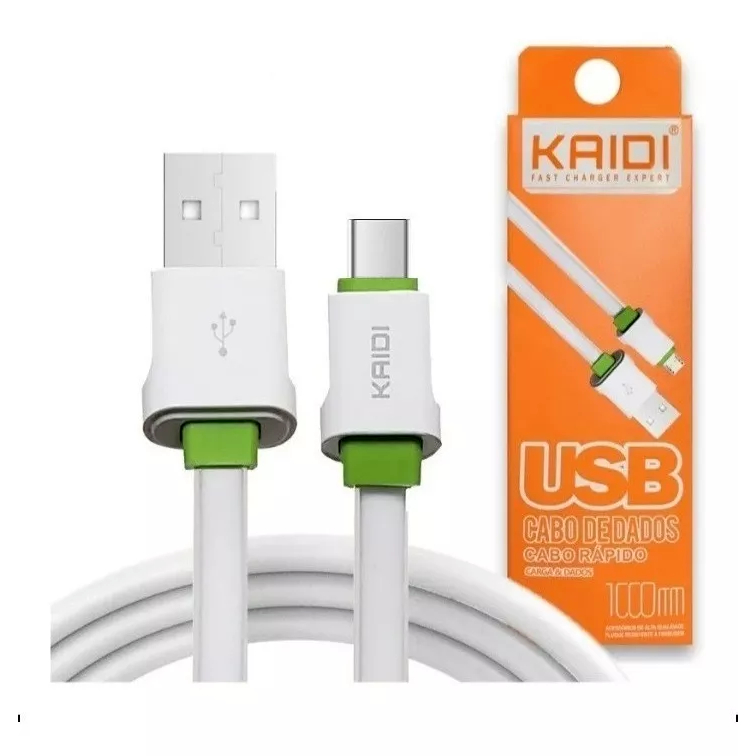 Cabo Usb Tipo C Kaidi Metro Carregamento Turbo Shopee Brasil