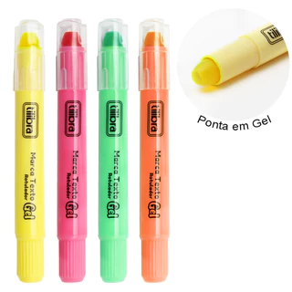 Marca Texto em Gel Rotulador Cores Neon Tilibra | Grifa Texto | Bíblia | Vade Mecum