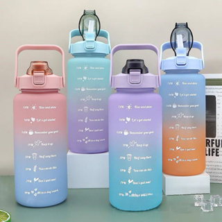 Garrafa Squeeze de Água 2000ml 2 Litros SORTIDAS Motivacional Personalizável com  Adesivos 3D