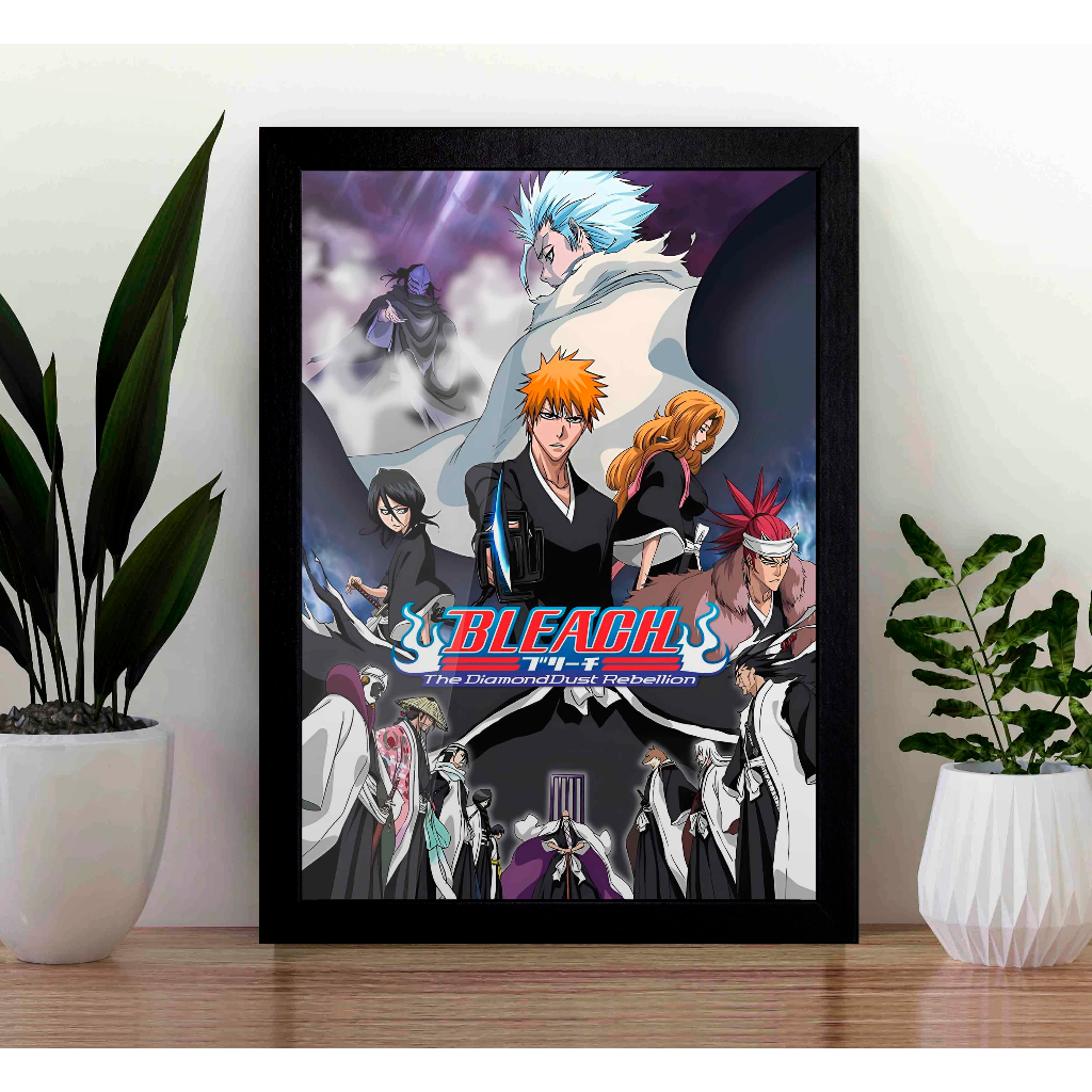 Quadro Bleach Anime A3 - com Acrílico Na Frente Tamanho 45.5 X 33