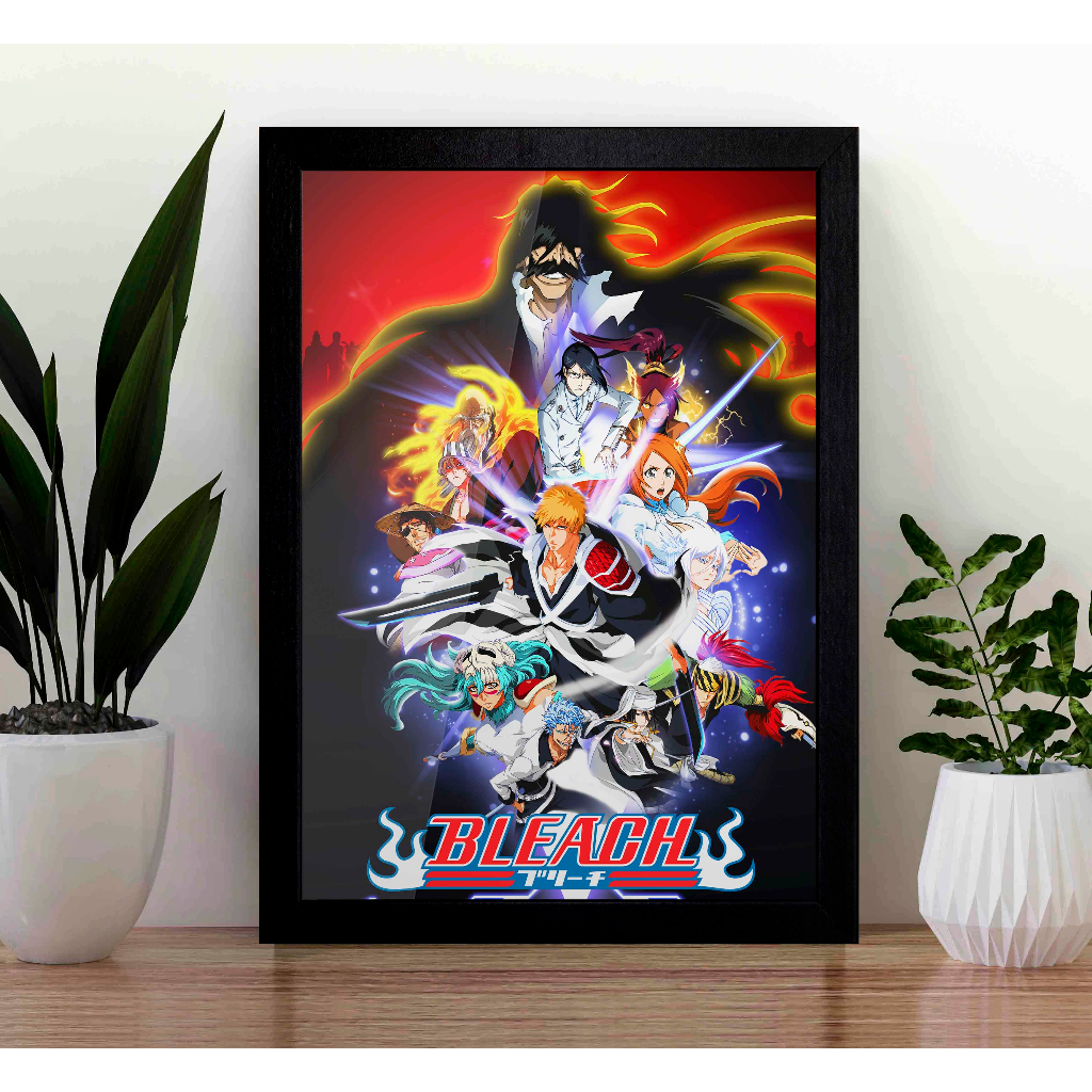 Quadro Bleach Anime A3 - com Acrílico Na Frente Tamanho 45.5 X 33