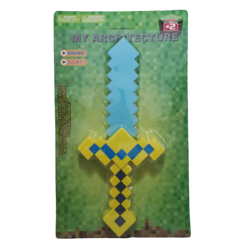 Espada Minecraft diamante brinquedo mdf resistente 30cm em