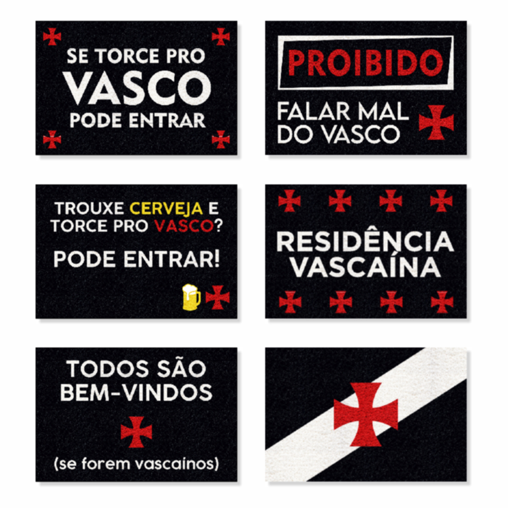 Capacho - Tapete de Entrada - Vasco - Vascaíno - Gigante da Colina, Almirante e Cruzmaltino
