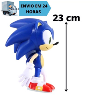 Boneco Sonic Azul Personagem Jogo Videogame Super Size