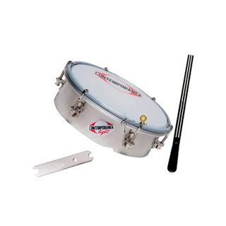 Tamborim Contemporânea 6" Polegadas Leve Light Alumínio C/Baqueta -206LT