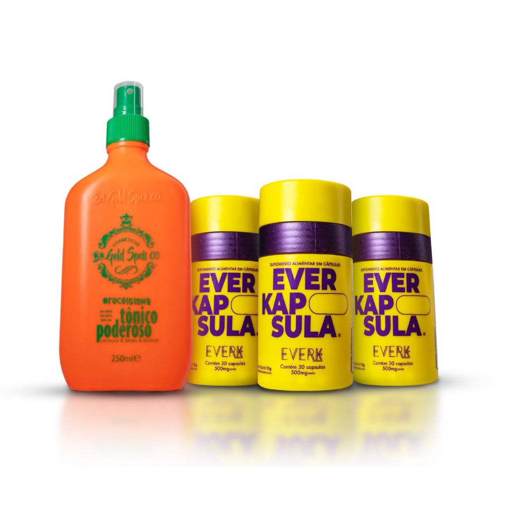 TÔNICO PODEROSO + 3 EVERKAPSULA PRODUTOS ORIGINAIS