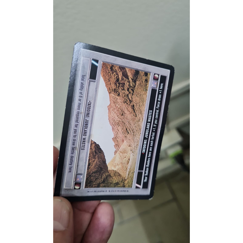 carta rara de Star Wars CCG Tatooine cards Jundland Wastes Shopee Brasil
