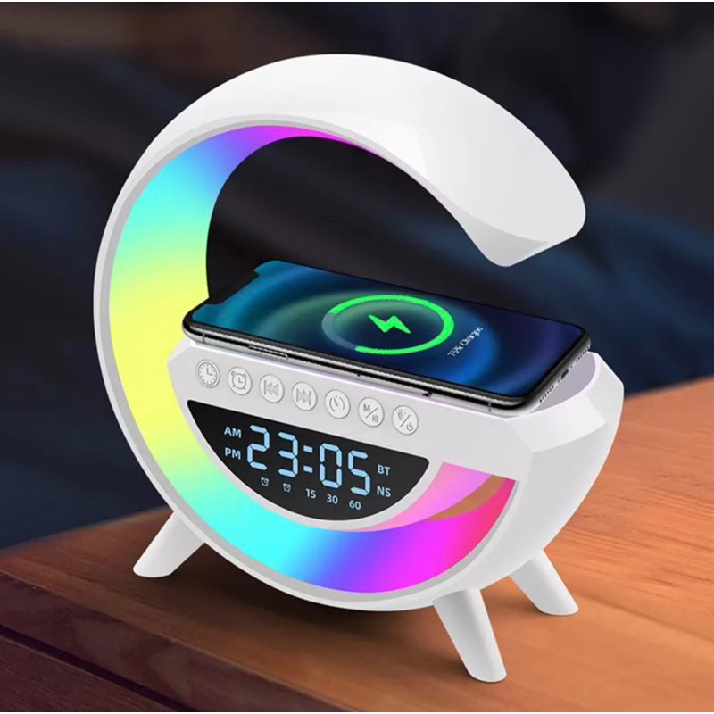G-Speaker Caixinha de som Inteligente Carregador Despertador 7 modos de Iluminação RGB Bluetooth