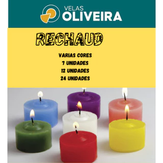 Velas Decorativas Rechaud Alta Durabilidade Decoração Festa- 7/12/24 Coloridas