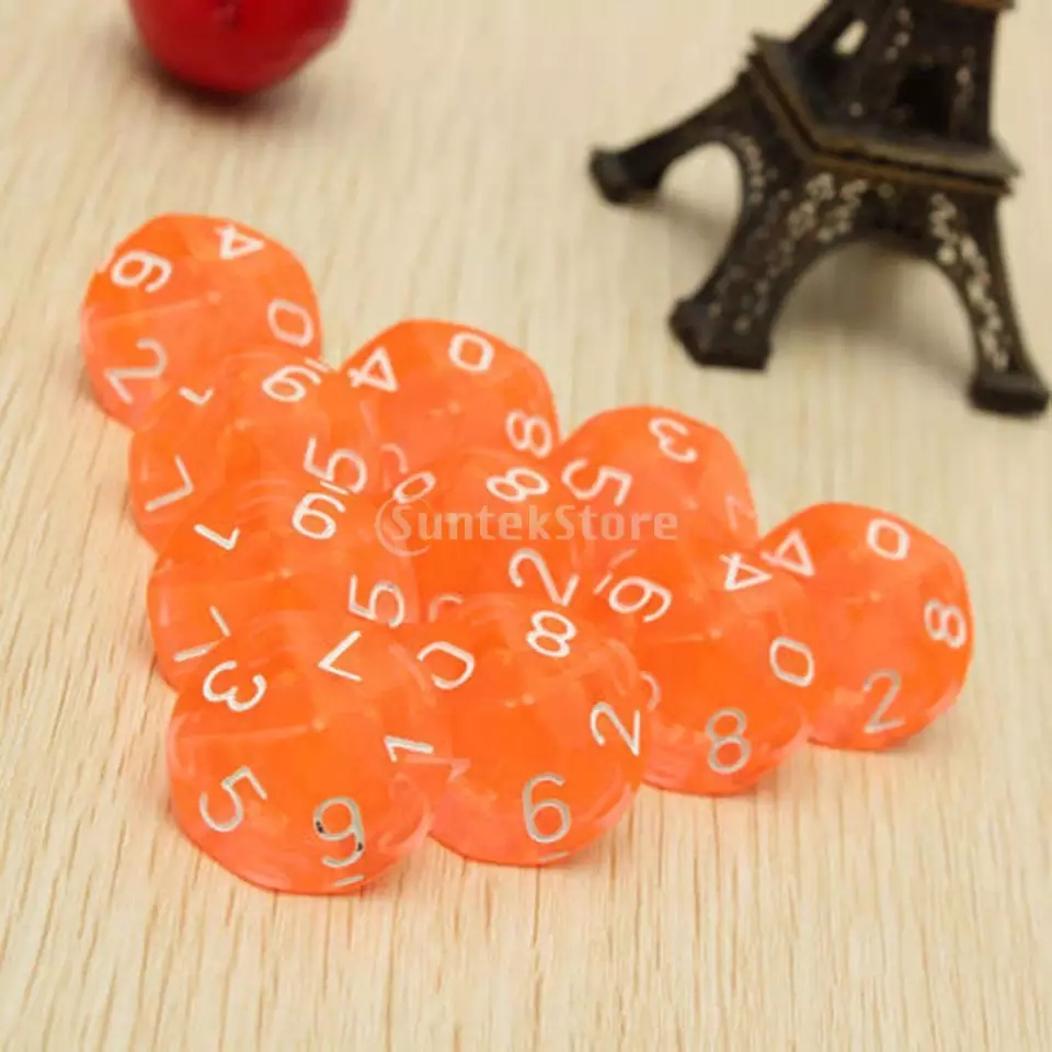 Conjunto 10 Dados D10 D&d Rpg Boardgame