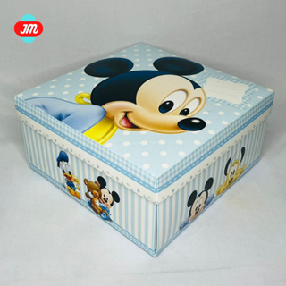 caixa de presente do mickey beby com laço - 10x20x21cm