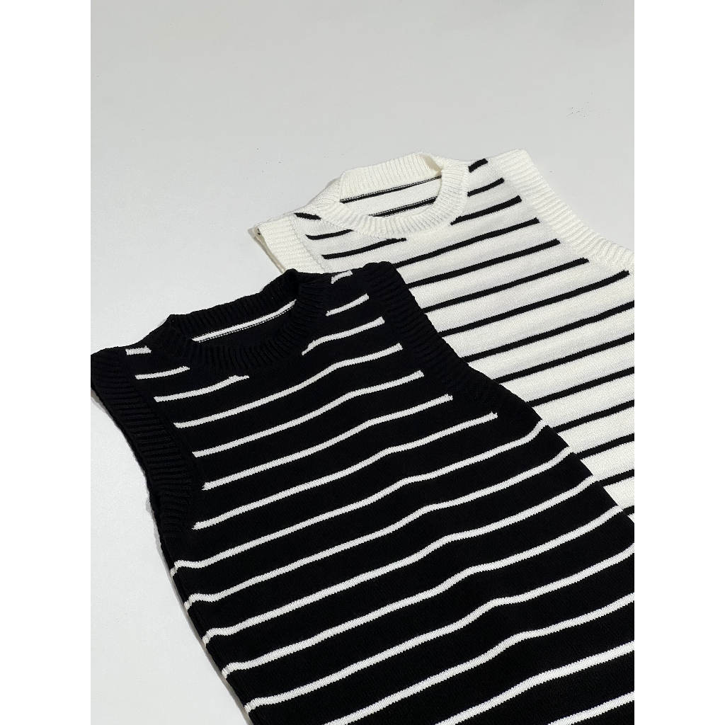 Regata Tricot Básica Listrada Modal