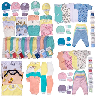 Kit 36 Peças Roupinhas de Bebê Enxoval Maternidade Menino Menina Liso Estampado