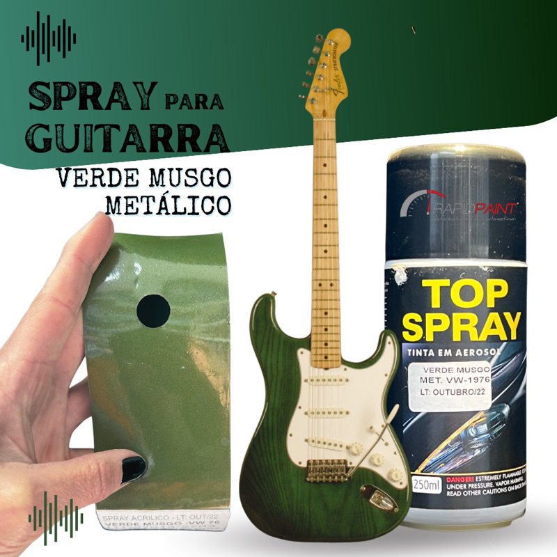 Verde Musgo Metálico SPRAY para Guitarras | Shopee Brasil