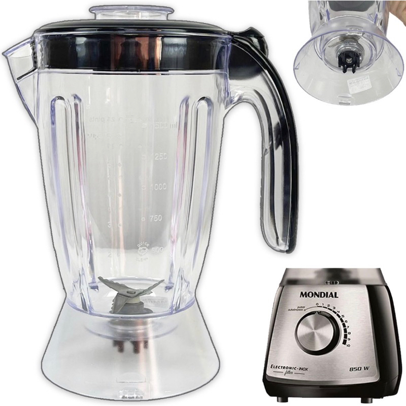 Copo Para Liquidificador Mondial Eletronic Inox 850w Acrílico