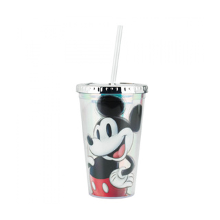 Copo Com Canudo Mickey 100 Anos 450ml - Disney