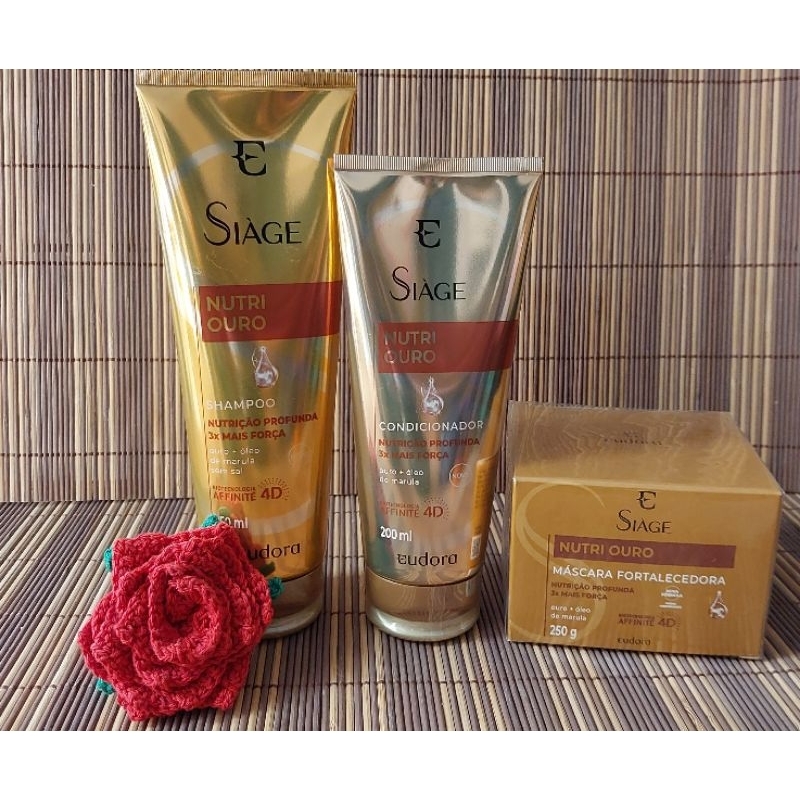 Kit Siàge Nutri Ouro Shampoo + Condicionador + Máscara Versão