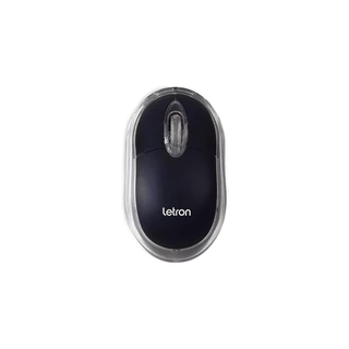 Mouse Óptico Usb Com Fio Preto Barato Led 3 Botões E 800Dpi Usb Preto Letron