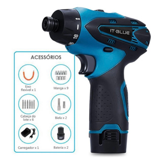 Parafusadeira De Torque 12v Recarregável Bivolt Alto Impacto