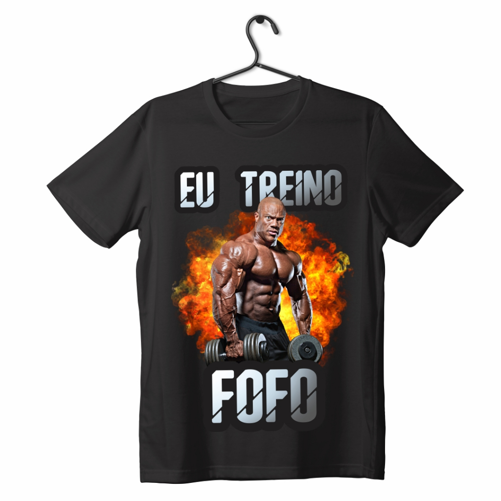 Camiseta Camisa Eu Treino Fofo Academia Fitness Dryfit