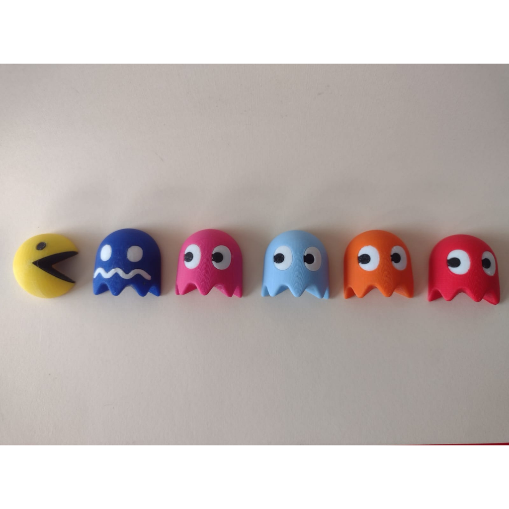 Imã de geladeira Pac-Man conjunto com 6 peças jogo nostalgia