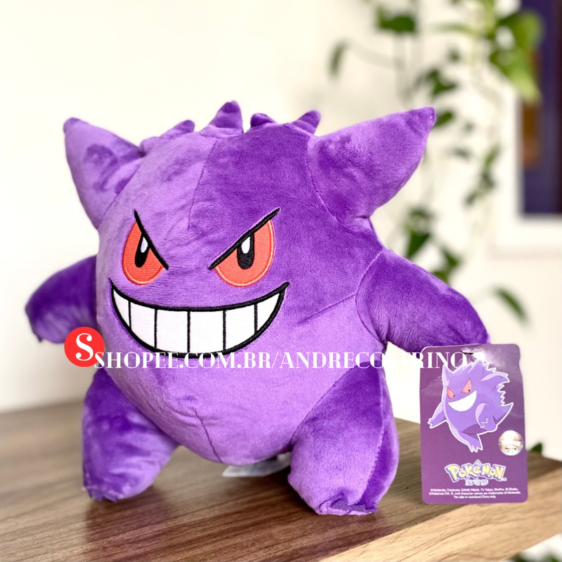 Bicho de Pelúcia Pokémon Gengar original genuíno 24cm . Presente maravilhoso, Dia das Crianças