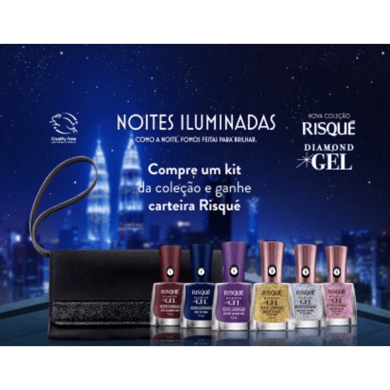 Kit Esmaltes Diamond Gel Noites Iluminadas | Shopee Brasil