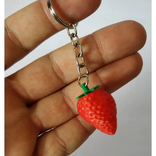 Chaveiro Morango 3D- kit 10 unidades - Impressão 3D