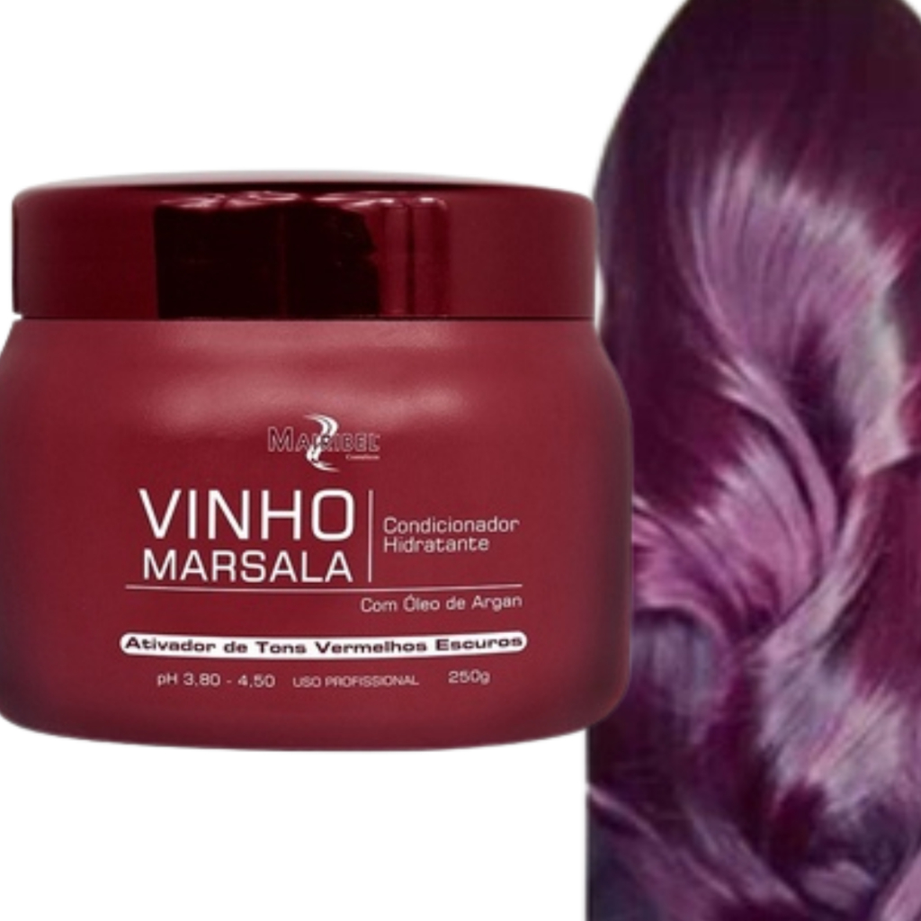 Máscara Tonalizante 250g Pigmentante Ativadora de Tons Cabelo Marsala