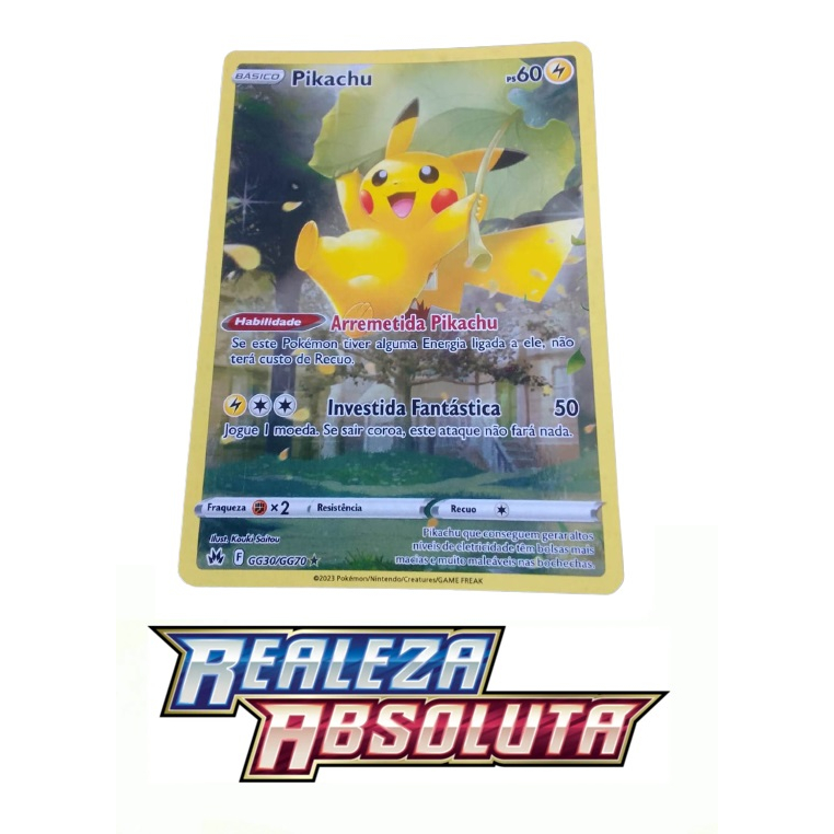 Pikachu carta pokemon tcg ultra rara galeria de galar - Realeza Absoluta NM