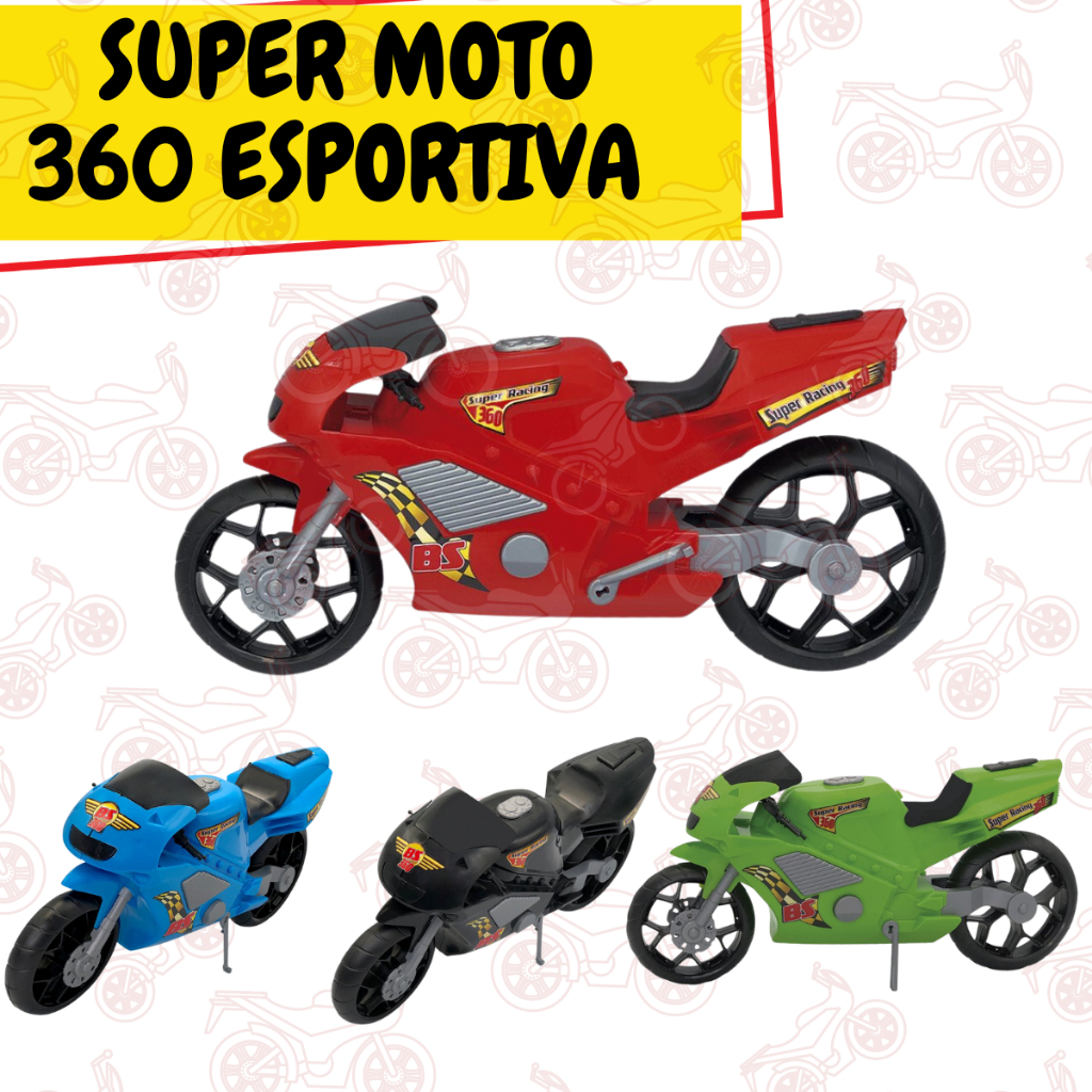 BRINQUEDO MOTO SUPER RACING 360 BS TOYS