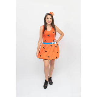 Fantasia Flintstones Pedrita Adulto Carnaval Festa Cosplay