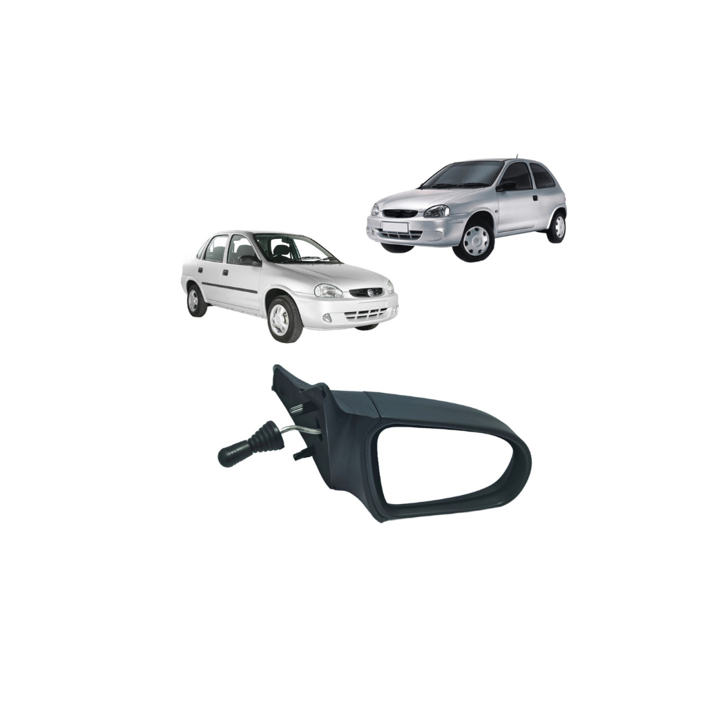 Retrovisor Corsa Sedan Classic 1994 a 2015 2/4 portas com controle e  acabamento - Delivery Peças