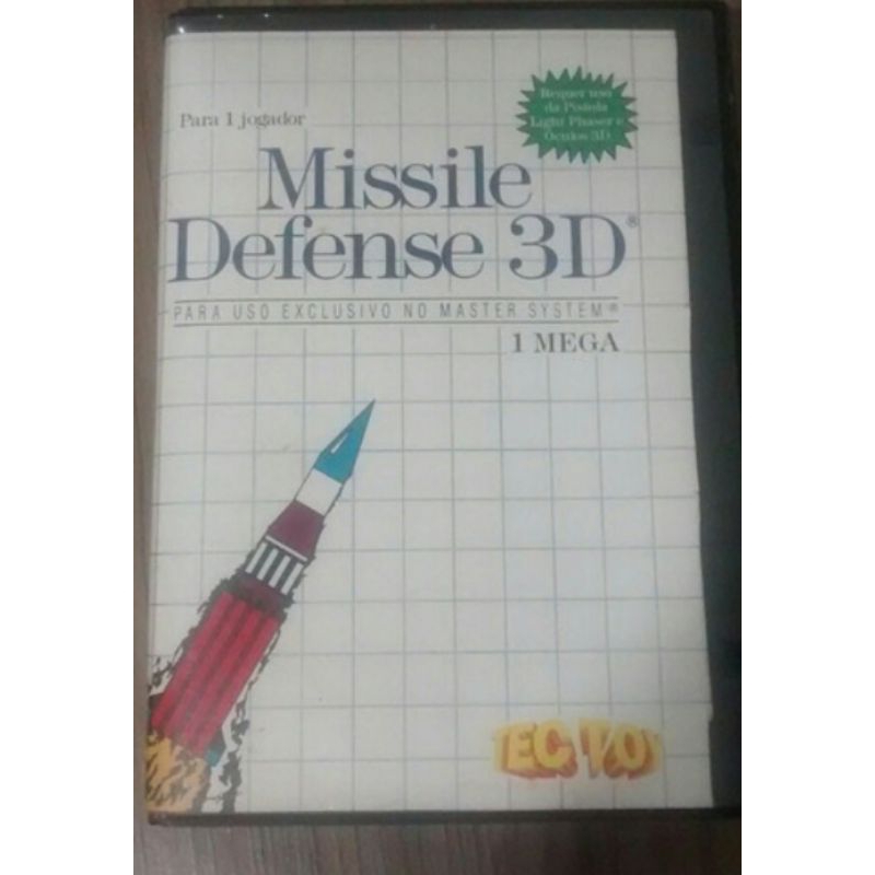 Notice/Manuel Du Jeu Missile Defense 3D Pour Sega Master System - État Correct (Usé Mais Fonctionnel)