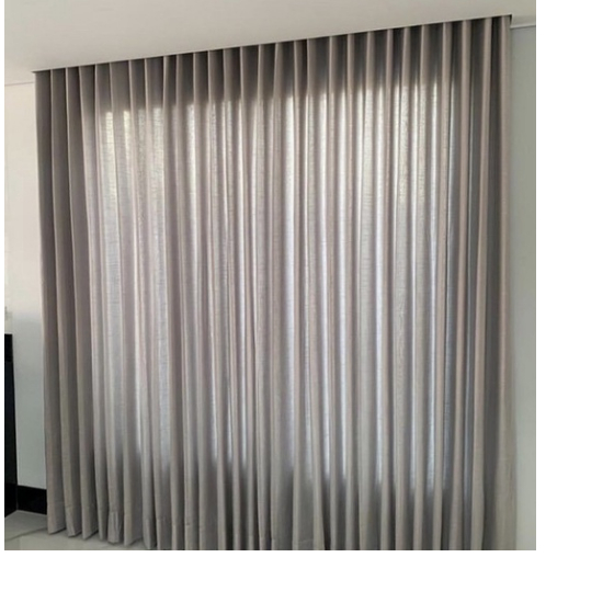 Cortina Trilho Suiço Gaze de Linho 3,00 m x 2,80 m Para Sala e Escritorio e Quarto ou Decoraçao