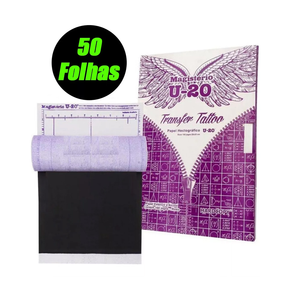 Papel Hectografico Decalque Tatuagem 50 Folhas