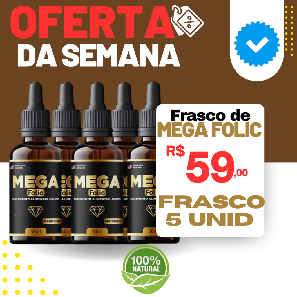 Mega Folic 30ml Acabe Com Os Fios Brancos Original 1 Frasco