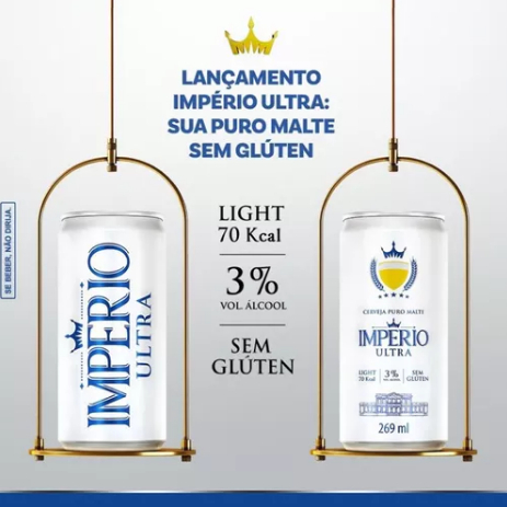 Cerveja Imperio Ultra sem glúten Light baixa caloria Oferta | Shopee Brasil
