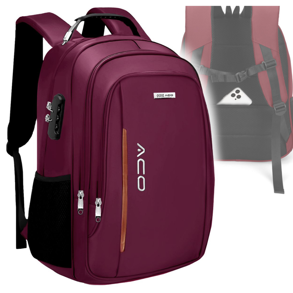 Mochila Antifurto Feminina Masculina Notebook Acompanha Cabos Saida Usb/fone Semi Impermeavel