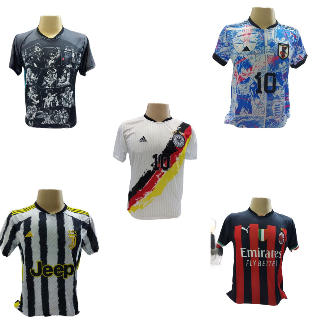 KIT 4 UNIDADES DE CAMISETAS DE TIME DE FUTEBOL | Shopee Brasil