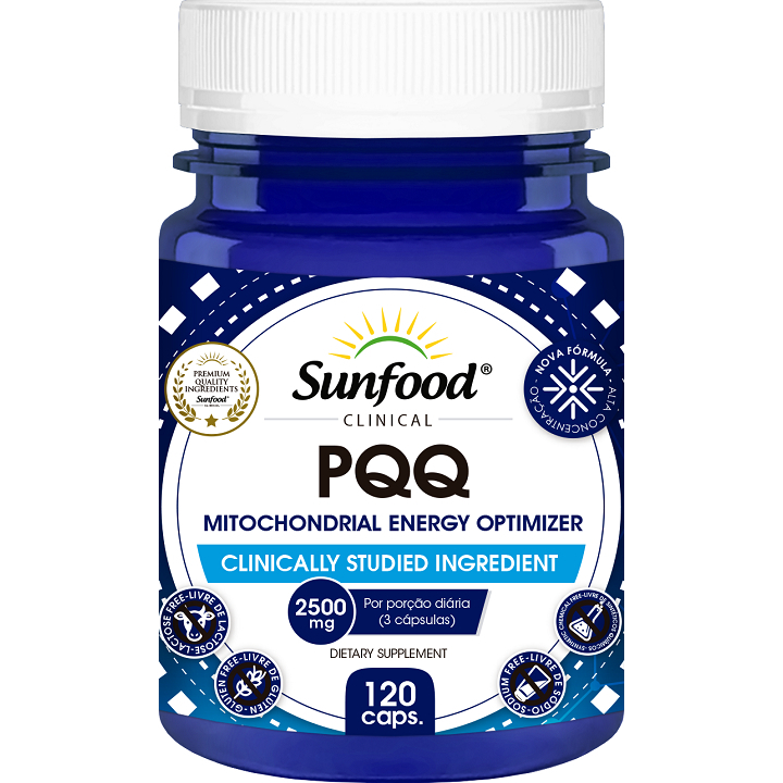 PQQ Mitochondrial 2500mg 120 Cápsulas Sunfood Clinical Shopee Brasil
