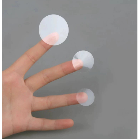 50 Etiquetas Redondas Rótulos Bolinha Adesivo Transparente Selo Lacre Para Produtos e Sacolas