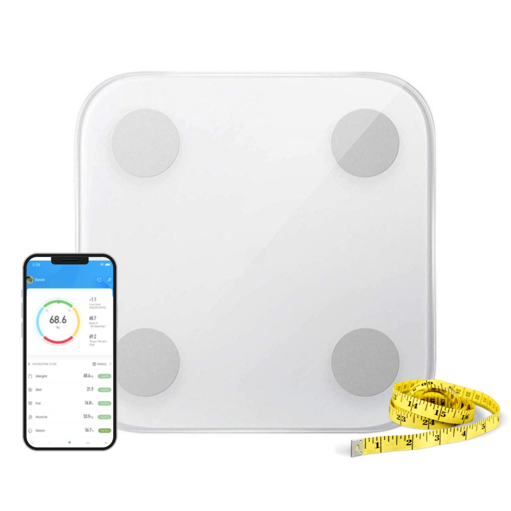 Balança Bioimpedância Inteligente Branco Corporal Digital Peso ...