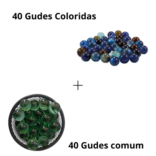 Bolas de Gude com 40 unidades - Alma Azul